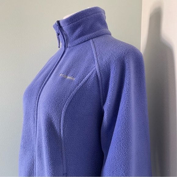 Columbia Women’s Zip Up Fleece Jacket Light Purple Size M - Picture 2 of 10